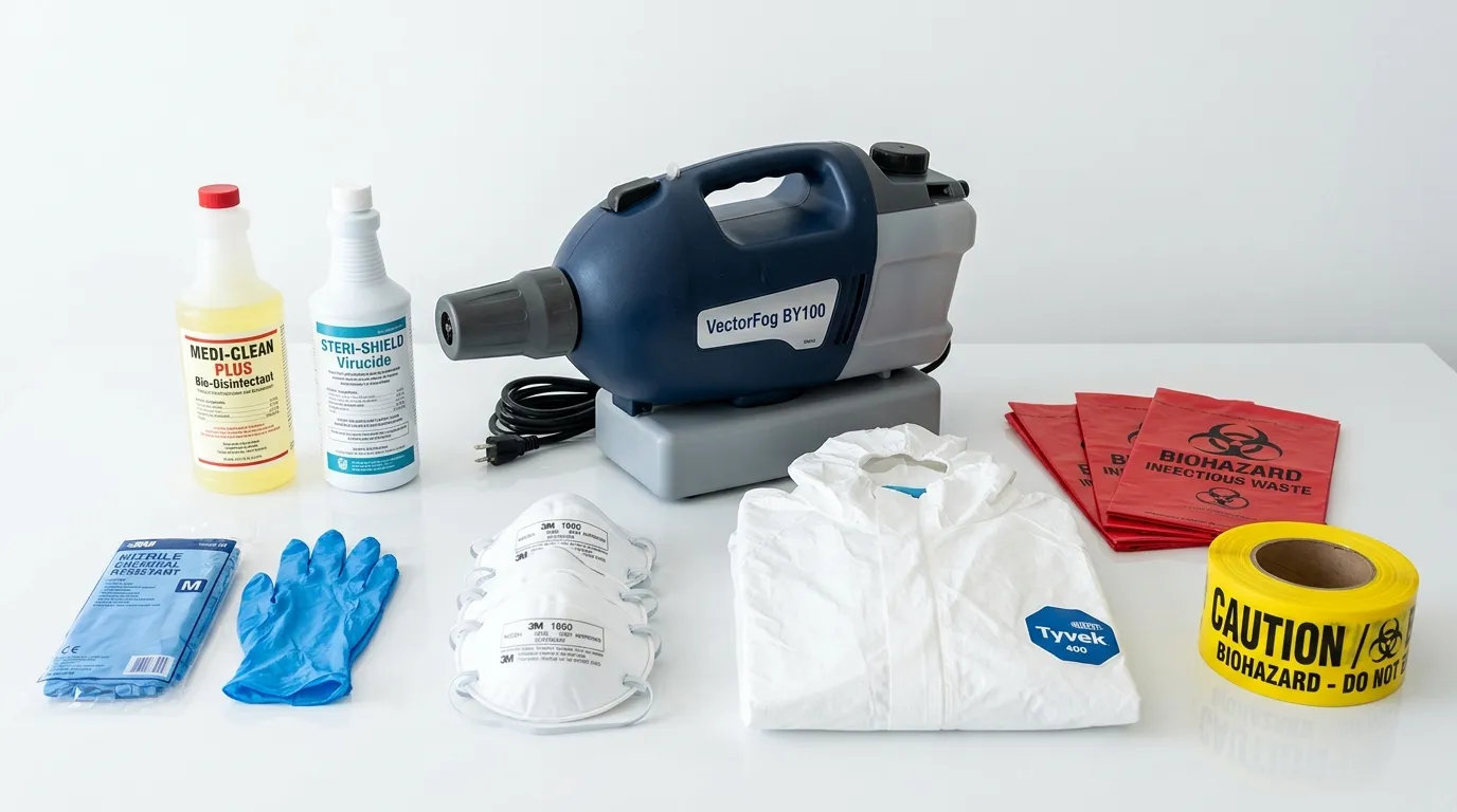 Professional biohazard remediation crew working in Oregon